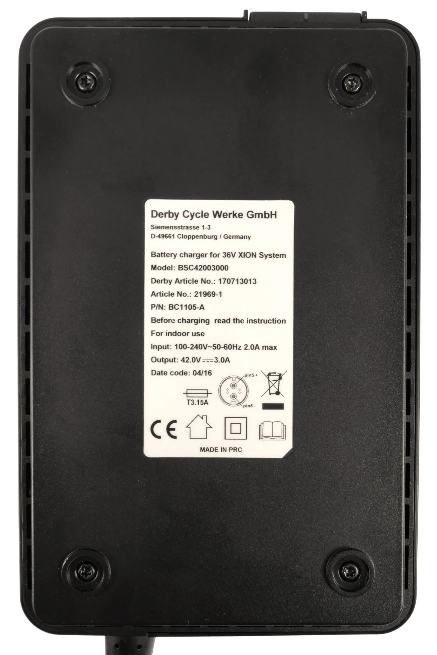 Derby Cycle - Chargeur 3A Pour Batteries Impulse EVO & Xion 4 Derby Cycle - Chargeur 3A Pour Batteries Impulse EVO & Xion – Image 2